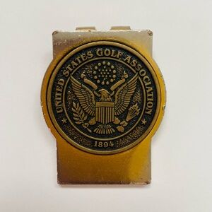 Commemorative Golf Money Clip - Antique Gold Eagle Design